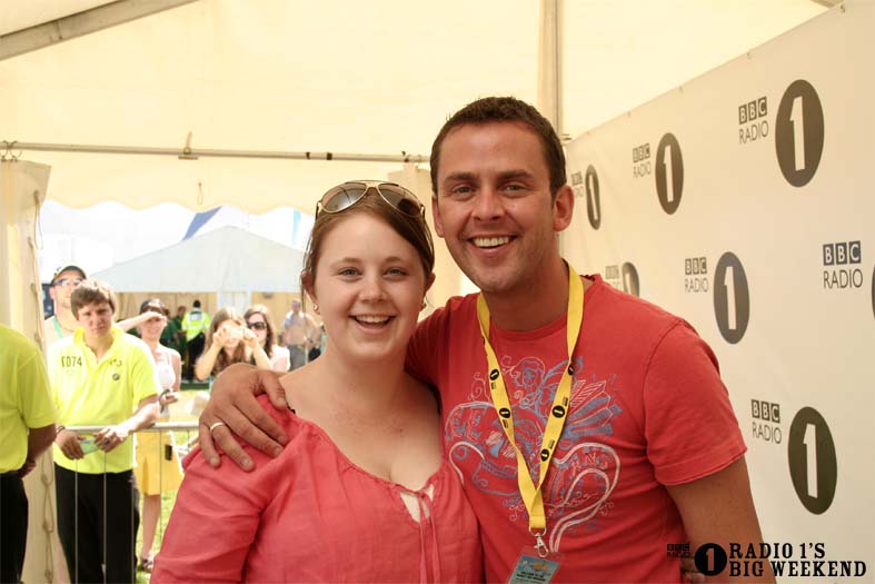 Scott Mills in the signing tent