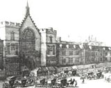 Image of a line drawing of the New Palace Yard at Westminister