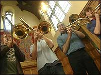 Trombone players