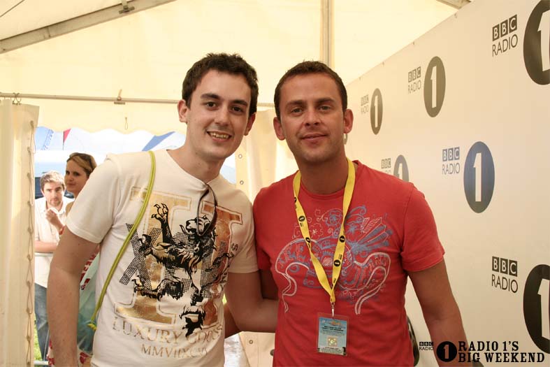Scott Mills in the signing tent
