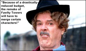 Man pulling face