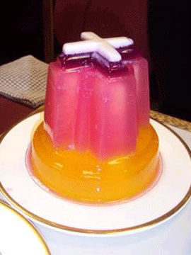 Jelly made in an Alexander Cross mould.
