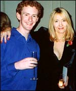 Picture: Chris Rankin with JK Rowling