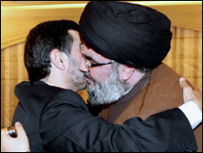 نصر الله وأحمدي نجاد