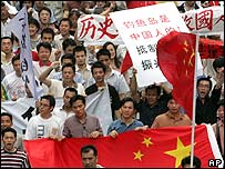 Manifestantes chineses