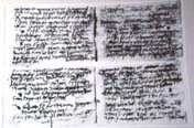 Some writing on a tablet from Vindolanda