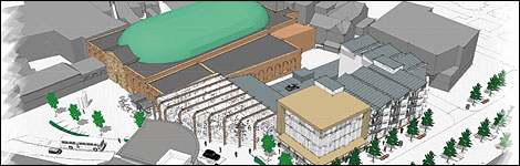 View of proposed mixed use of Osnabruck Square 
