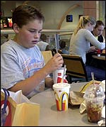 Picture: child eating fast food
