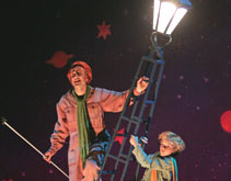 The Little Prince meets the Lamp Lighter played by Tim Robinson