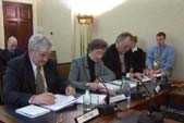 Image of the Minister for Agriculture, Bríd Rodgers at a committee meeting
