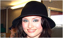 Sophie Ellis Bextor before she went onstage at Falkirk