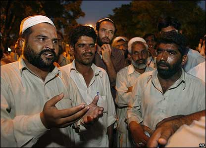Relatives of people inside the mosque