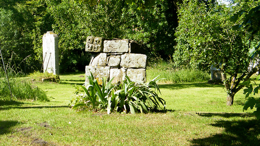 The eerie graveyard in the garden