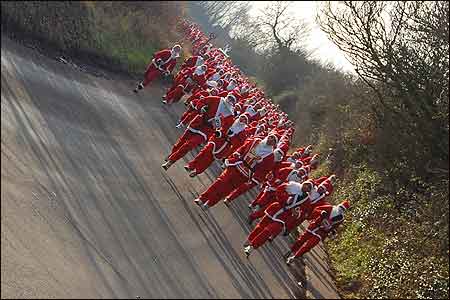 Bunwell Santa fun run.