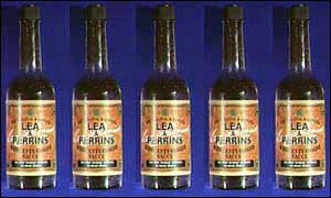 Worcester sauce bottles