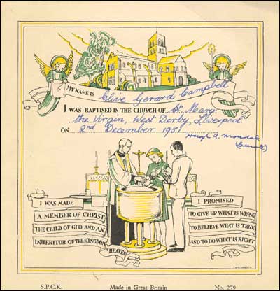 Baptism Certificate