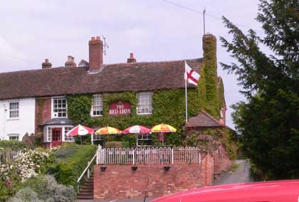 Flag outside a pub