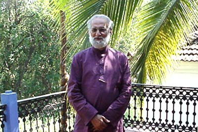 Suresh Amonkar, Hindu scholar, who's proud of Goa's strong blend of Hinduism and Christianity.