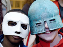 Boys in masks
