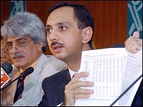 وزیرِ خزانہ عمر ایوب و مشیرِ خزانہ سلمان شاہ
