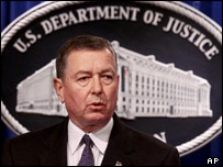 O secretário de Justiça dos Estados Unidos, John Ashcroft