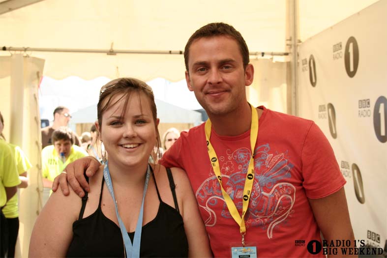 Scott Mills in the signing tent