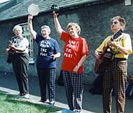 Blast from the Past, who won the prize for the most unusual act - Click on this picture to watch a short video clip.