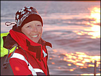 Emma sailing in the Solent