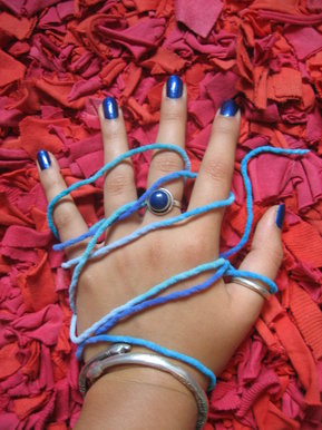 Blue fingers