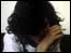Teenage girl crying.