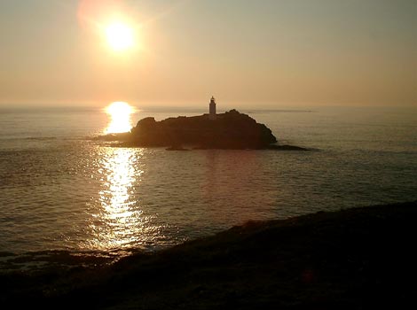 Sunset over Godrevy