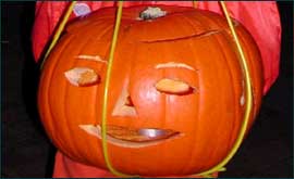 Carved pumpkin at Spalding Pumpkin Festival.