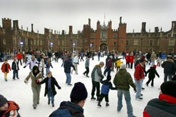 Image: Ice skating at Hampton Court Palace