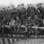 No.1 Y.0.s Class 142 OCTU RE builds Small Box Girder Bridge on Fieldworks training, Aldershot 1939 (author seated fourth from left). No.1 Y.0.s Class 142 OCTU RE builds Small Box Girder Bridge on Fieldworks training, Aldershot 1939 (author seated fourth from left).