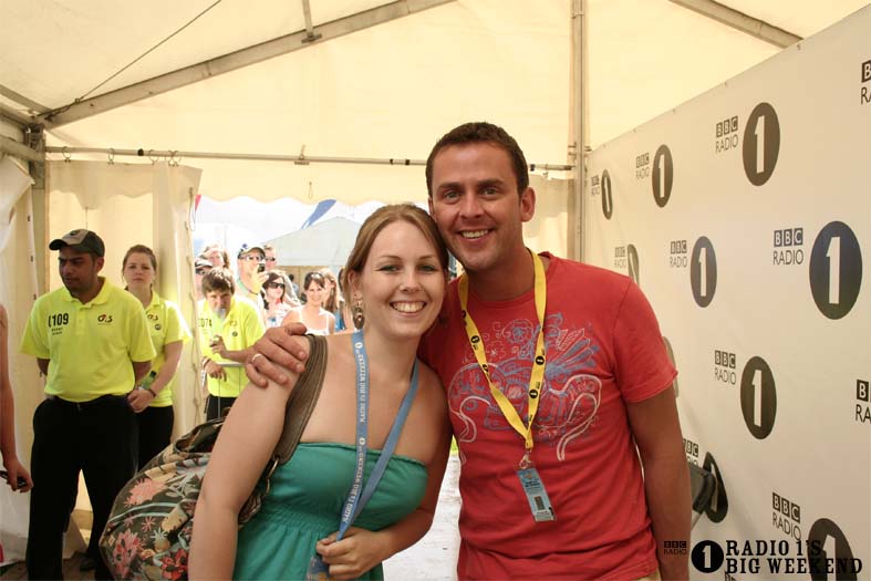 Scott Mills in the signing tent