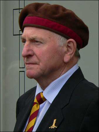 Veteran at a Falklands War parade in Hereford