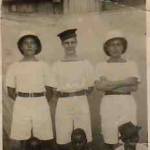 Freetown,Sierra Leone, West Africa 1942 Three war time crew with Philip E. Marshall shown in the centre Freetown,Sierra Leone, West Africa 1942 Three war time crew with Philip E. Marshall shown in the centre