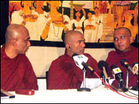 JHU monks in a press conference - file photo