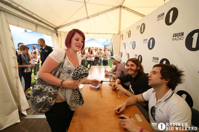 Signing sessions with The Hoosiers