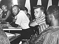 Martin Luther King at a meeting