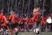 Photograph showing a Civil War re-enactment