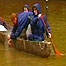 Adventurers removing nets from the Amazon