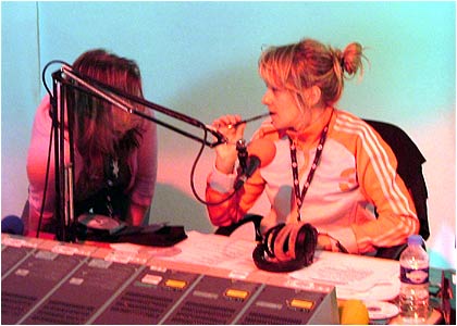 Edith Bowman backstage at Hyde Park