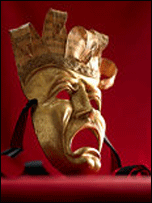 drama mask close up