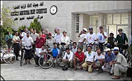 The Peace Cycle group in Zababida