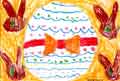 Child's drawing on Easter