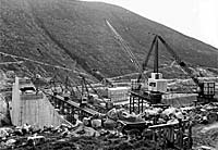 First section of dam wall appears