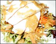 smoked chicken bang bang salad.