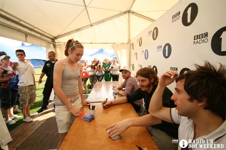 Signing sessions with The Hoosiers
