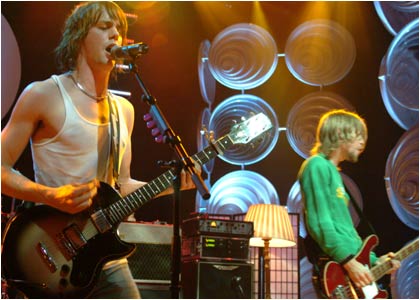 Razorlight on stage at the R1 / TOTP Christmas Party